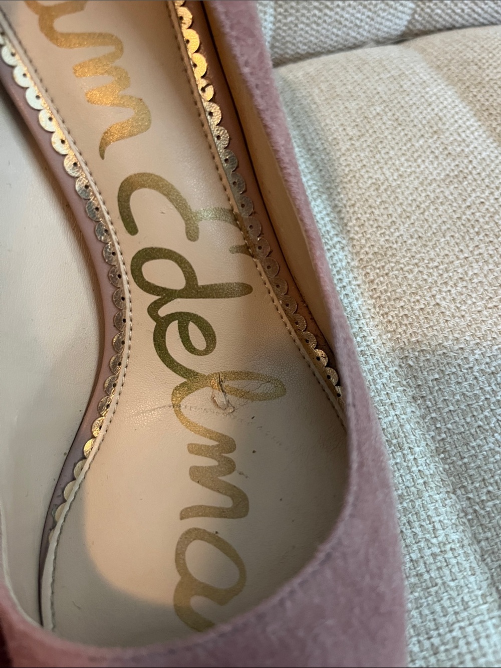Sam Edelman Dusty Rose Suede Pointed-Toe Heels - Picture 9 of 9
